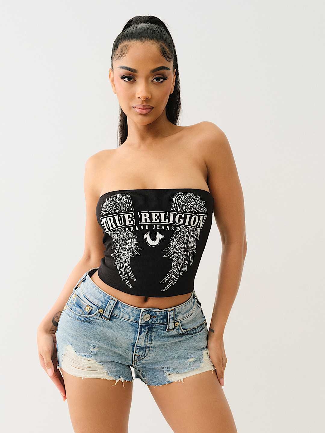 CRYSTAL WING RIBBED TUBE TOP