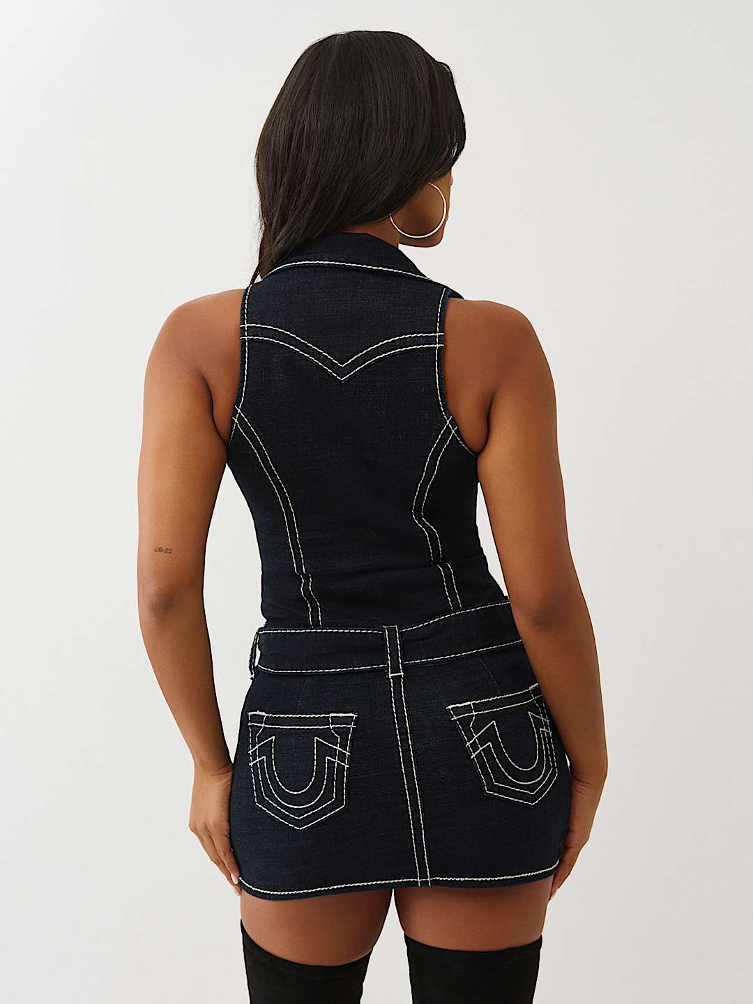 VESTIDO DE MEZCLILLA BIG T CON CINTUR&Oacute;N, image 7