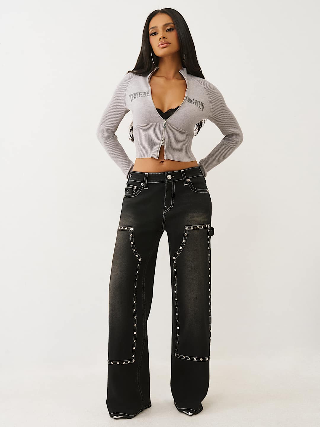 CRYSTAL ZIP SWEATER, image 3