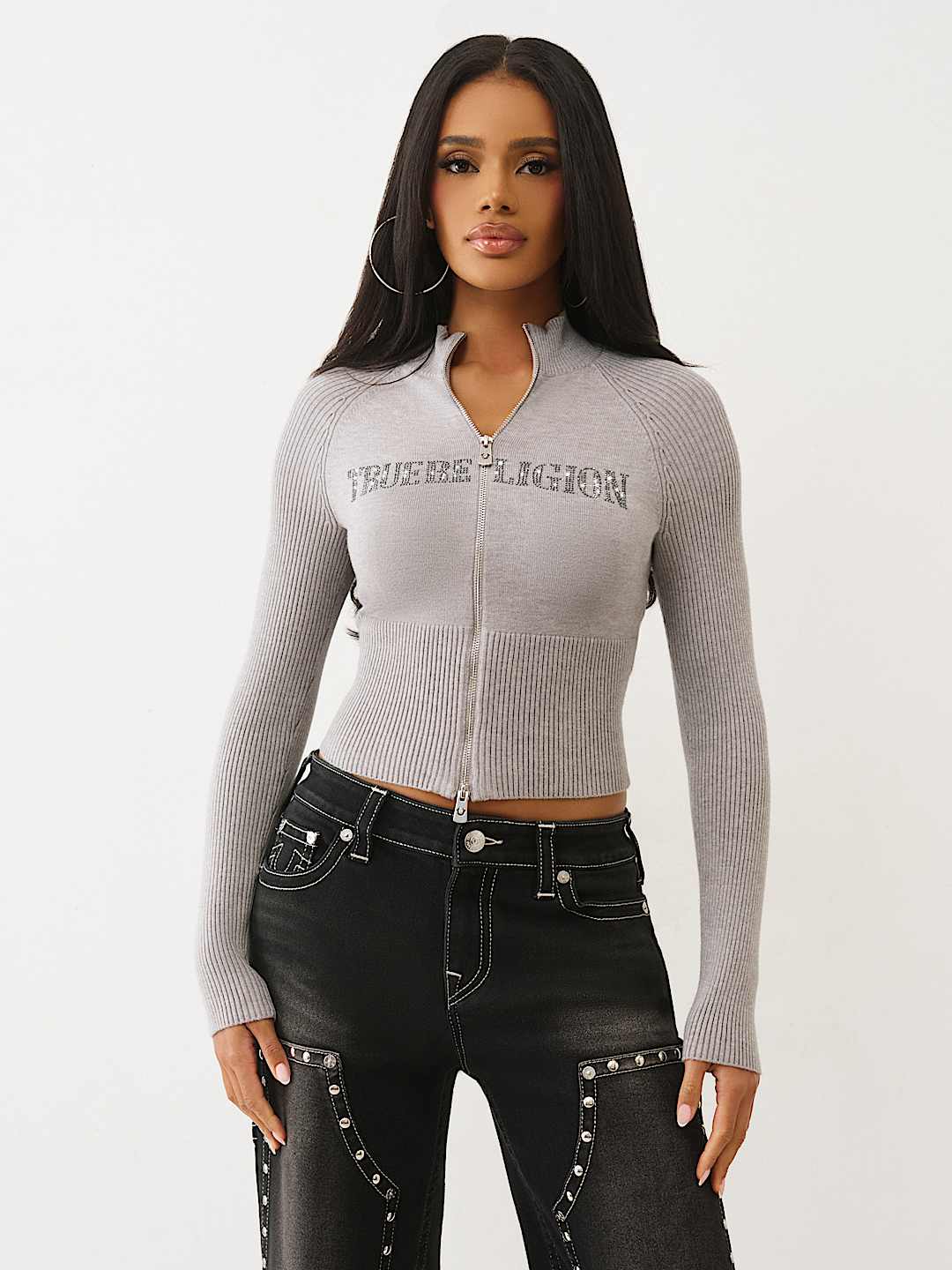 CRYSTAL ZIP SWEATER, image 5