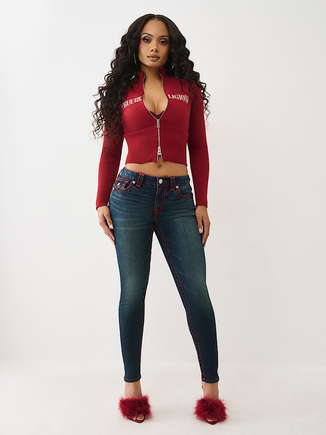 CRYSTAL ZIP SWEATER, image 2