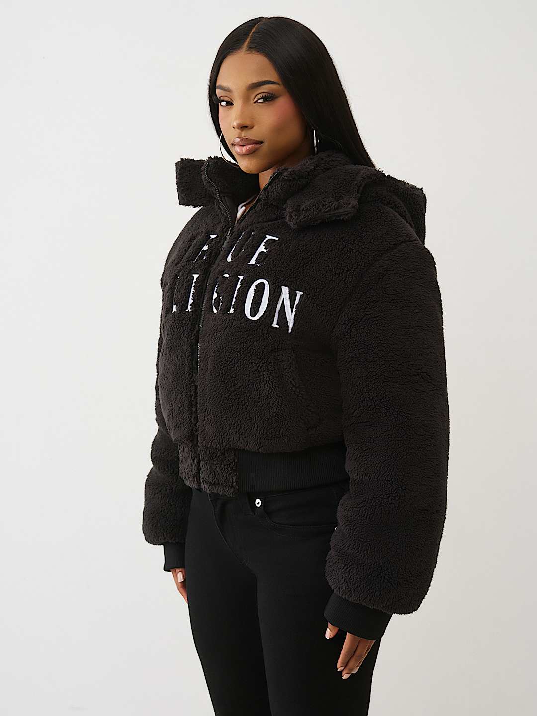 EMBROIDERED SHERPA JACKET, image 4
