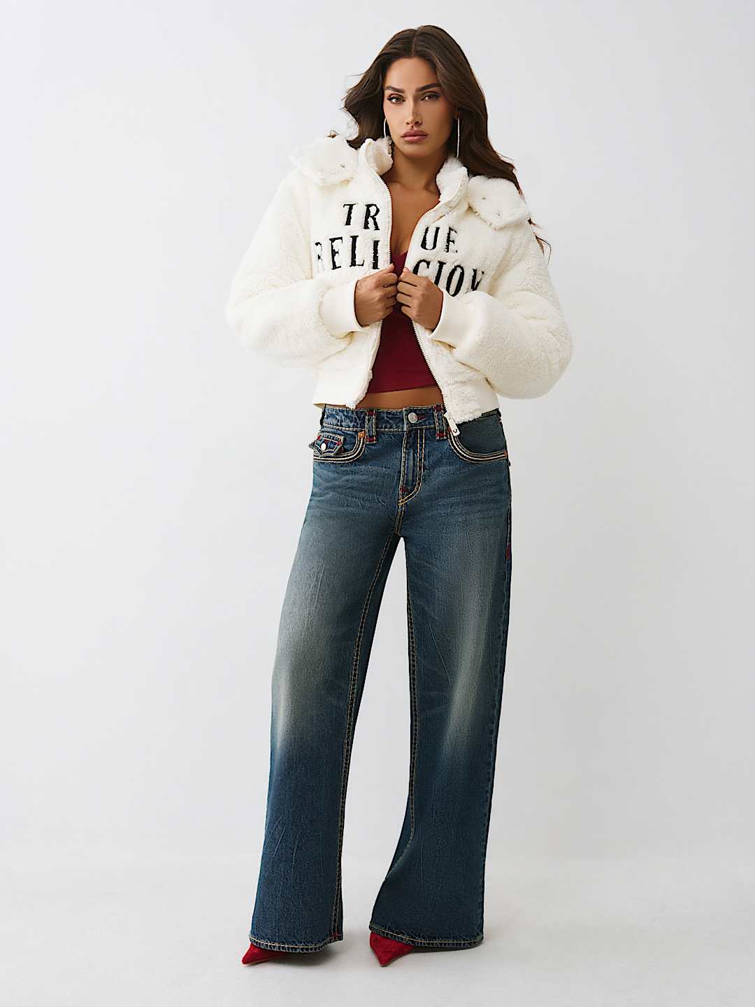 EMBROIDERED SHERPA JACKET, image 2