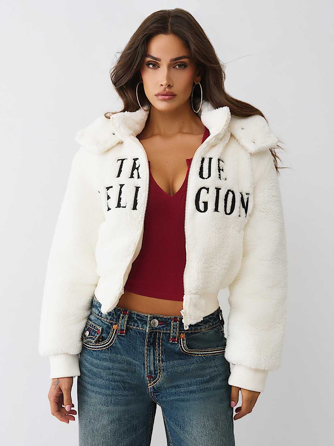 EMBROIDERED SHERPA JACKET, image 3