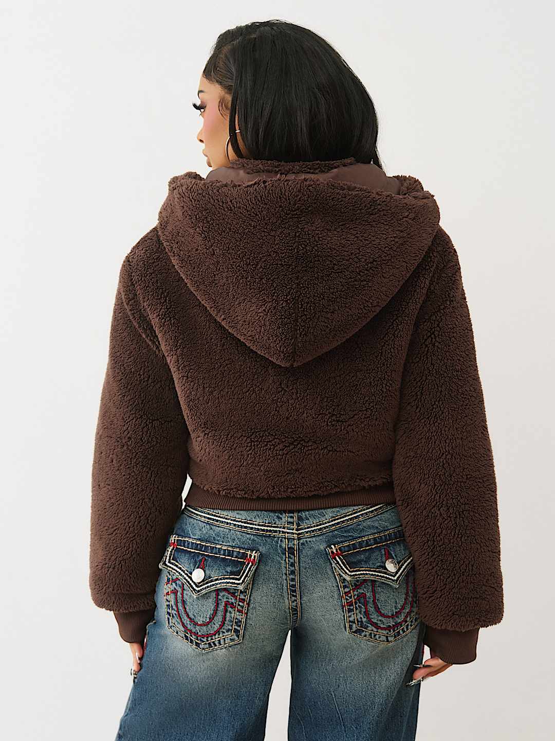 CHAQUETA SHERPA BORDADA, image 6