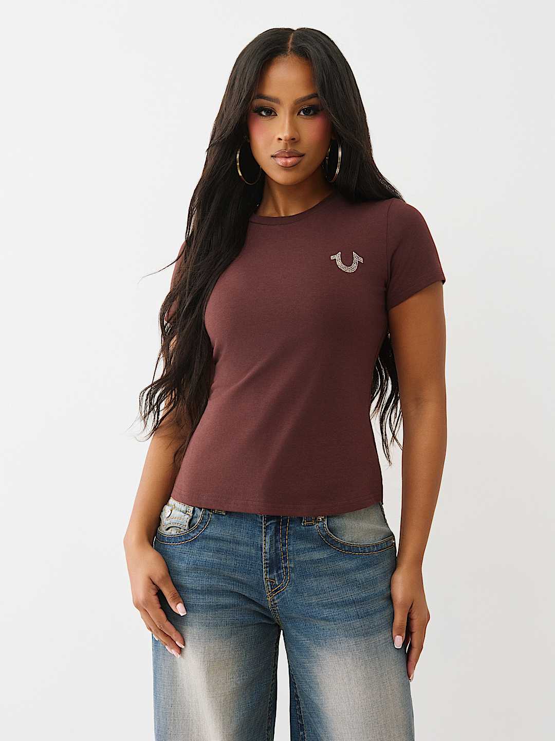 CRYSTAL LOGO CREWNECK TEE, image 2