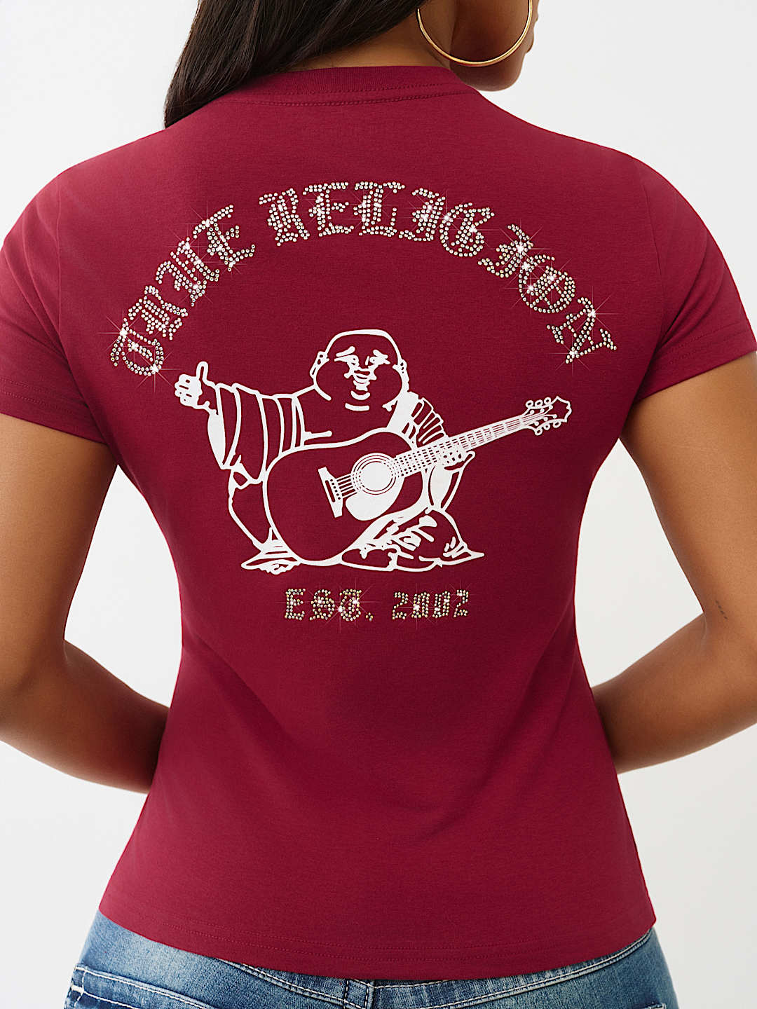 CRYSTAL LOGO CREWNECK TEE, image 1