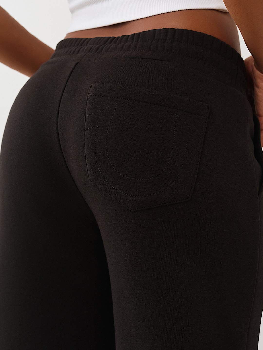 PANTALONES DEPORTIVOS DE PIERNA ANCHA CON LETRAS CON CRISTALES, image 6