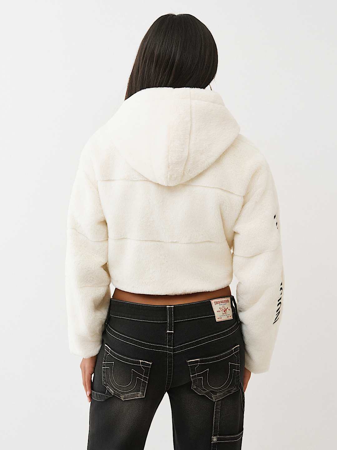 FAUX FUR LOGO ZIP JACKET, image 6