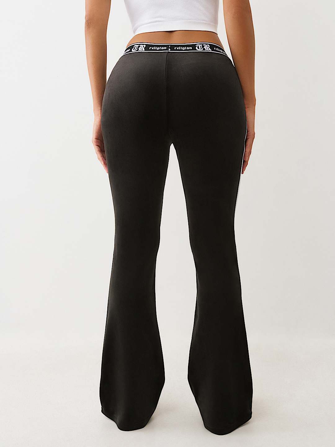 VELOUR  BOOTCUT TRACK PANT, image 4