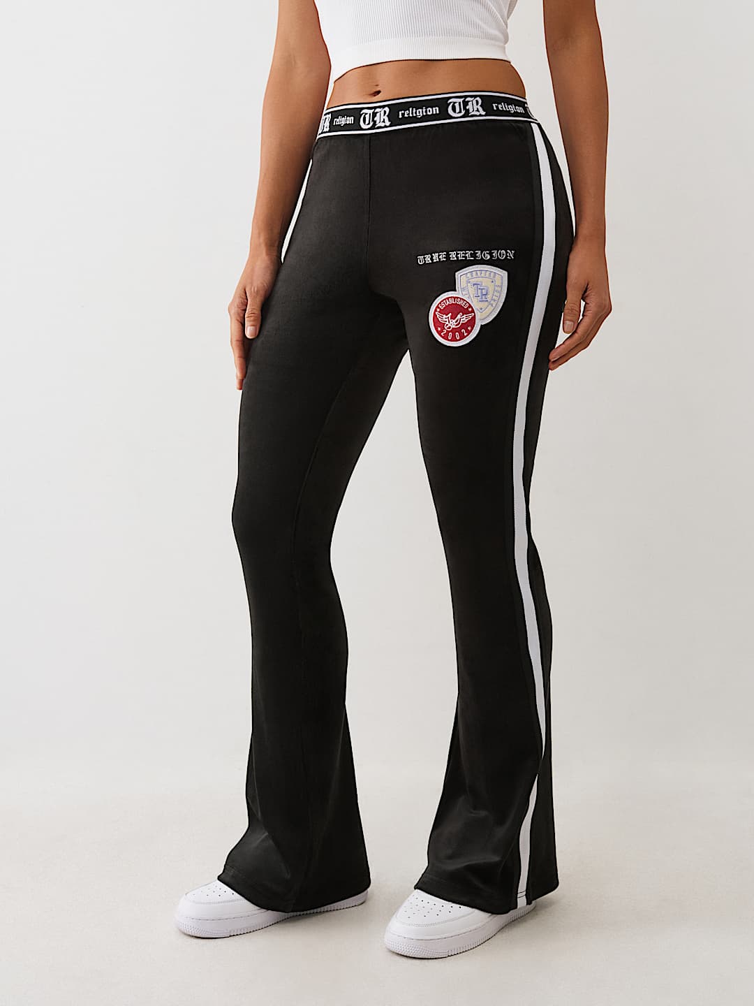 VELOUR  BOOTCUT TRACK PANT, image 1