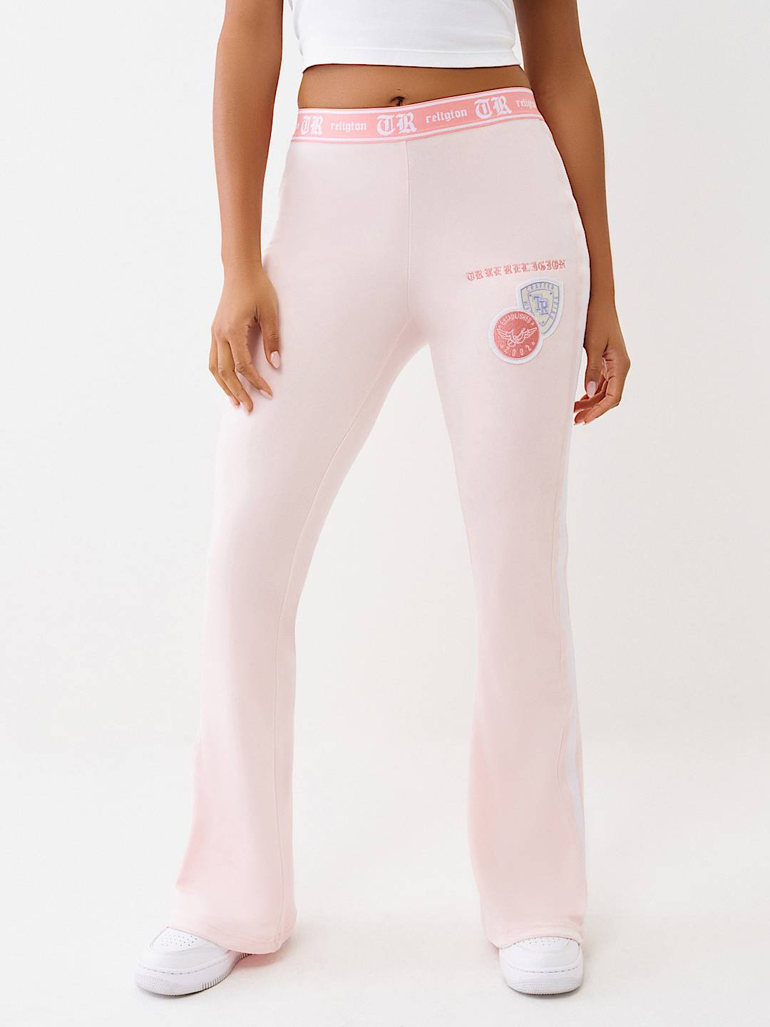 VELOUR  BOOTCUT TRACK PANT, image 2