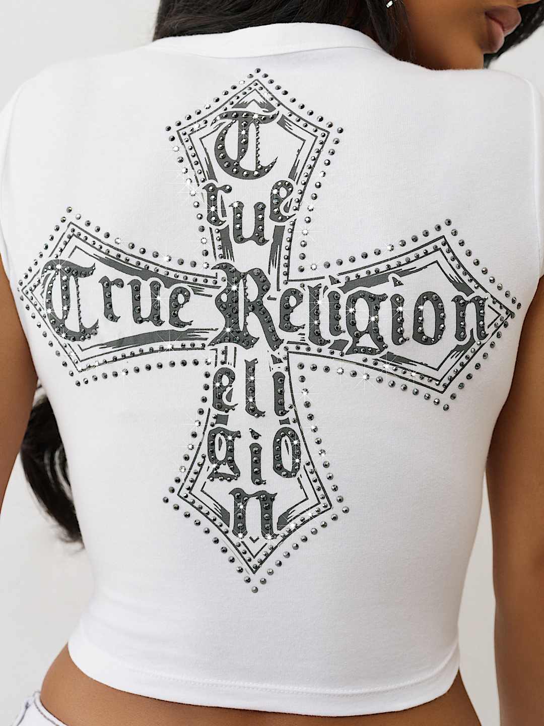 CRYSTAL LOGO CREST BABY TEE