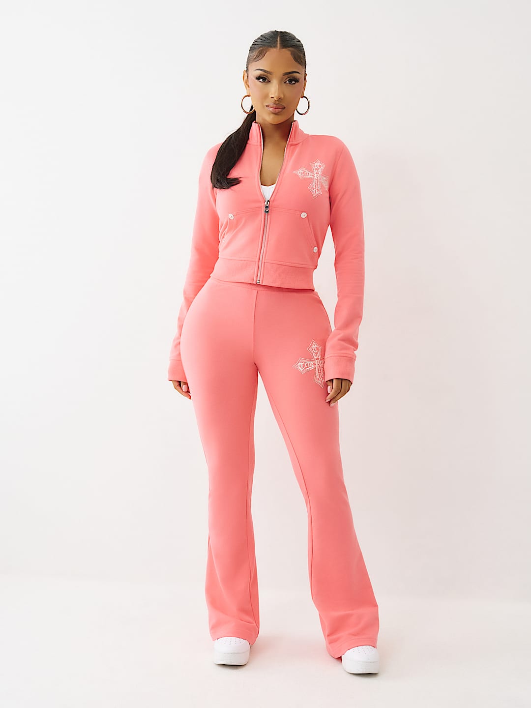 CRYSTAL TERRY TRACK JACKET