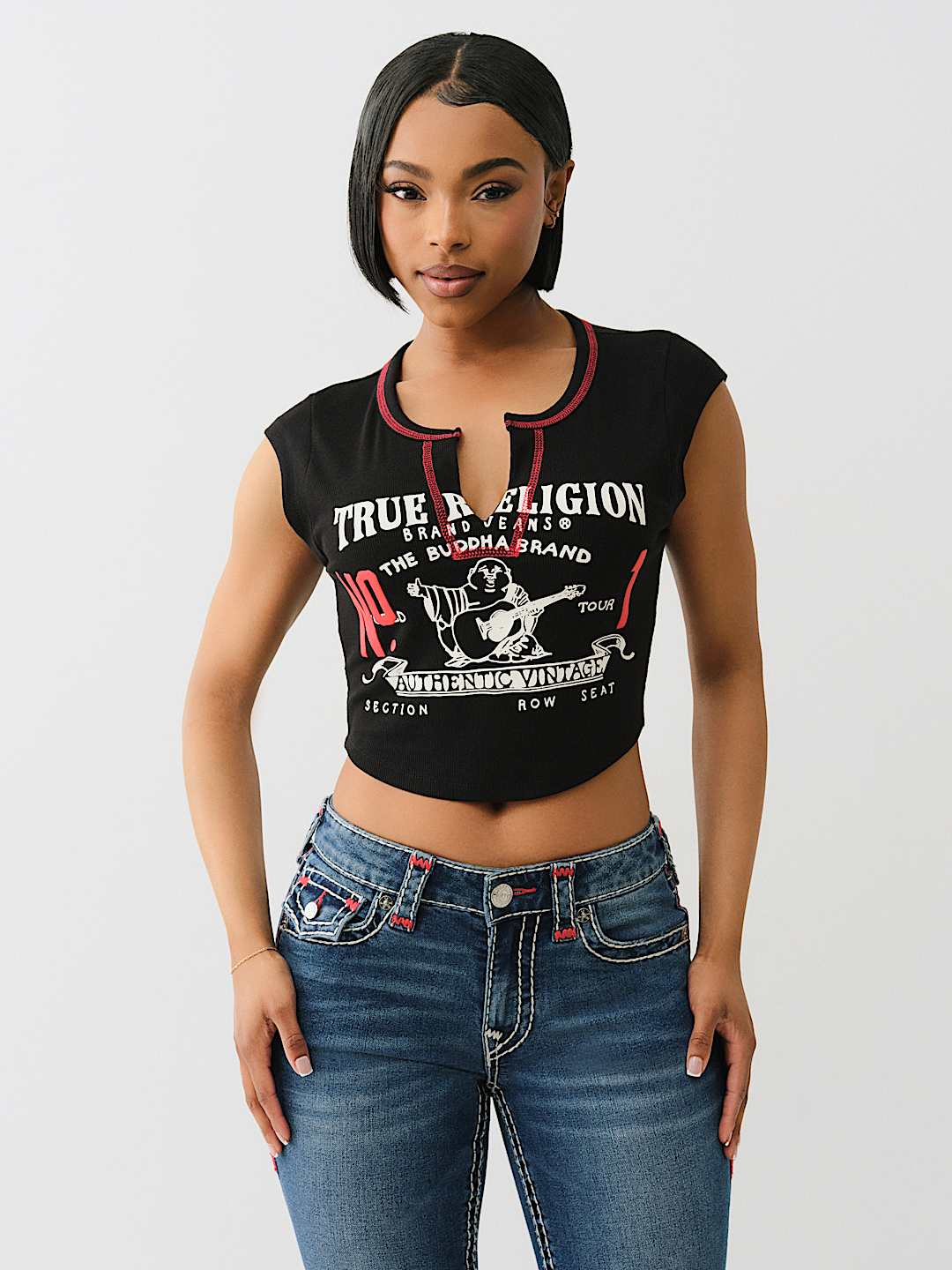 BUDDHA V NOTCH BABY TEE