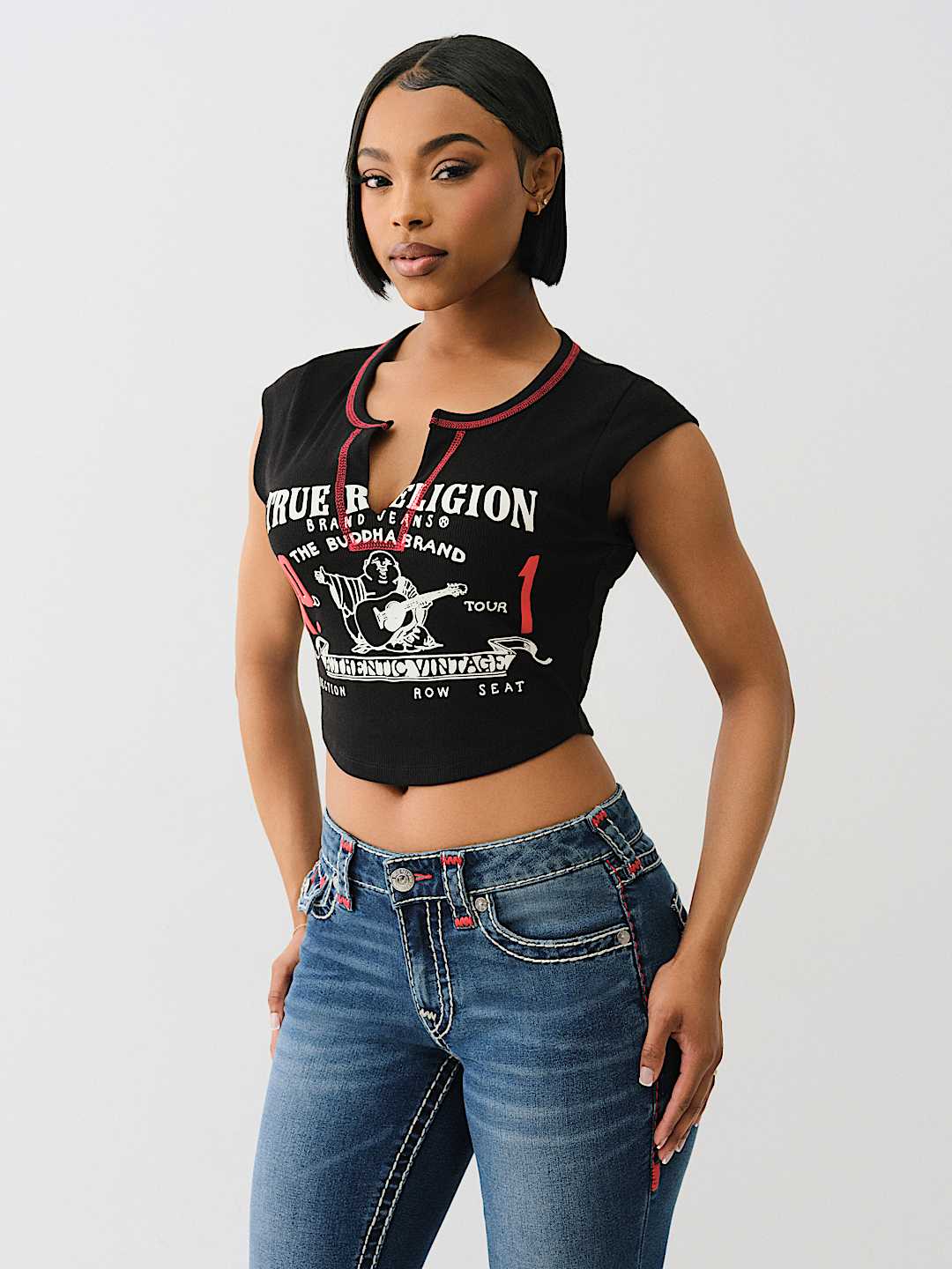 BUDDHA V NOTCH BABY TEE