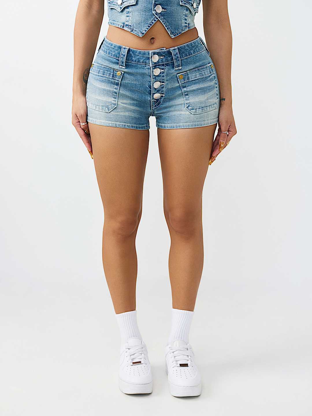 FRONT POCKET DENIM SHORT, image 2