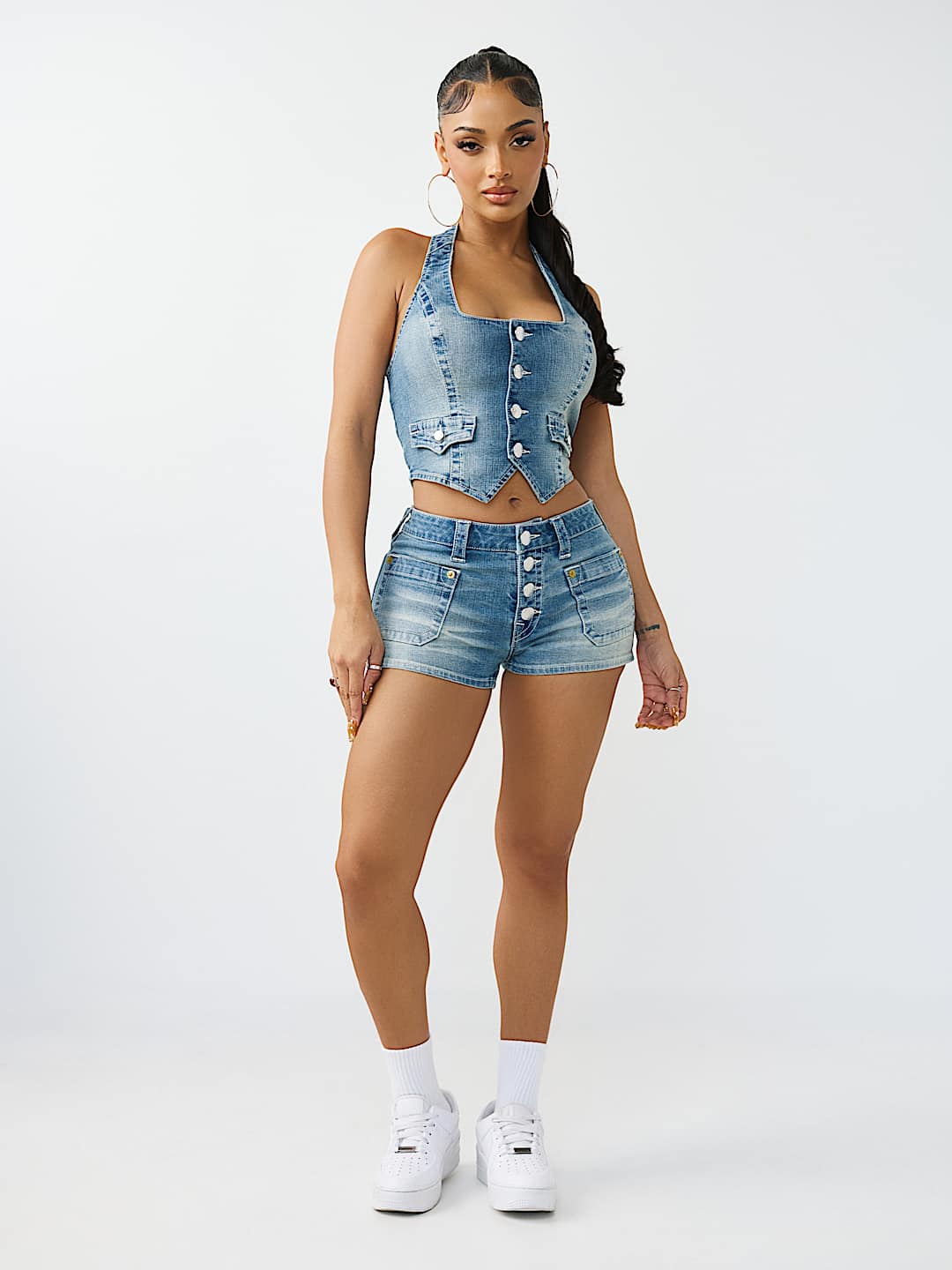 FRONT POCKET DENIM SHORT, image 3