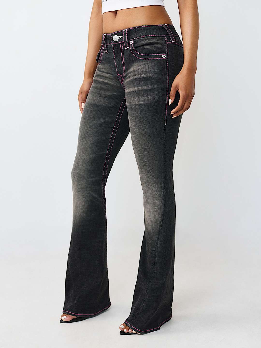 JOEY MID RISE BIG T FLAP FLARE JEAN, image 4