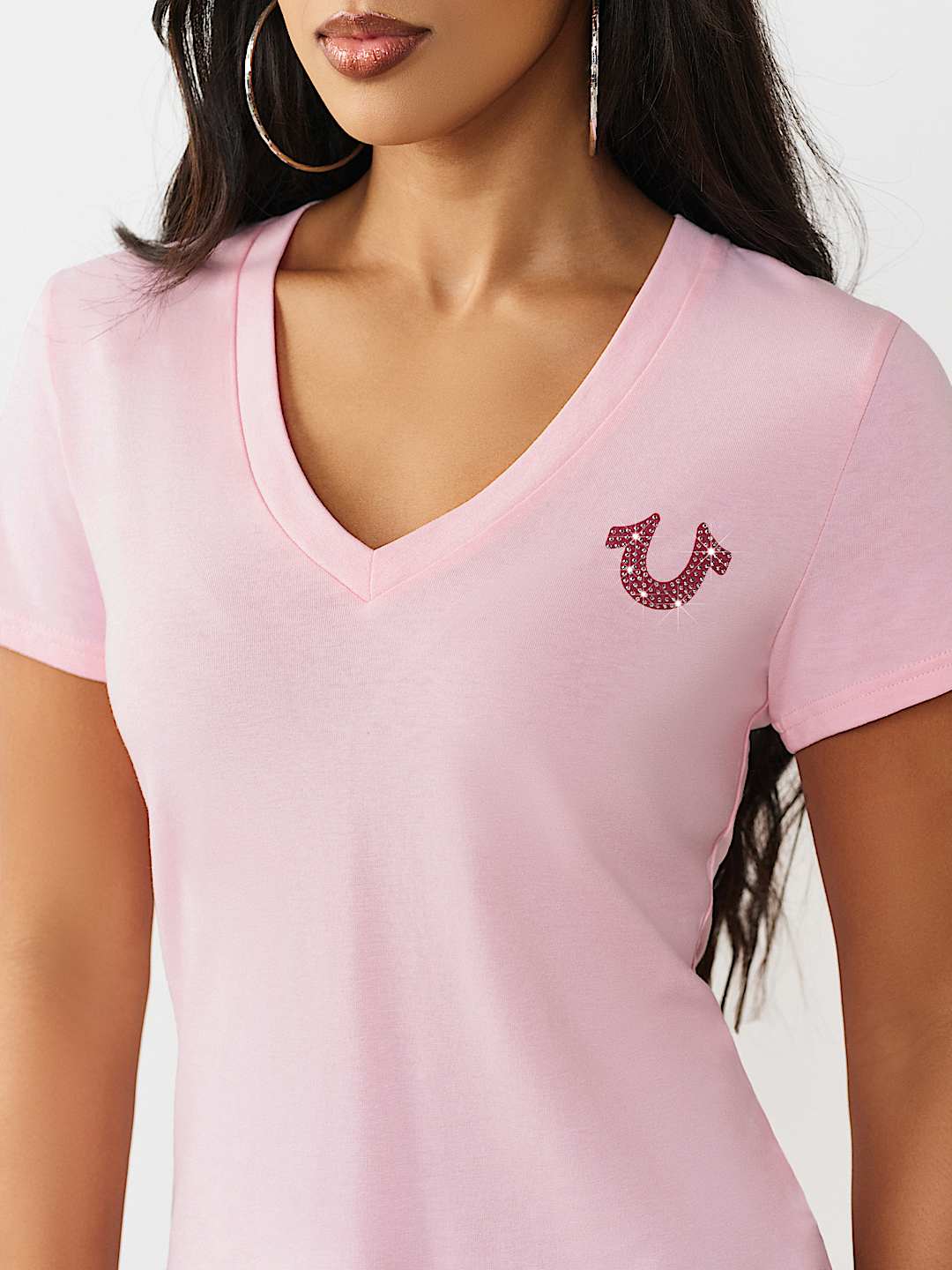 CRYSTAL V-NECK TEE, image 6