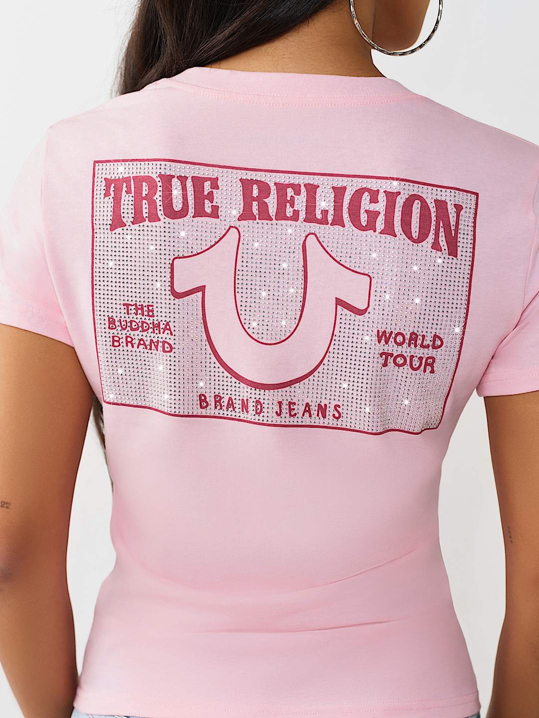 CRYSTAL V-NECK TEE, image 1