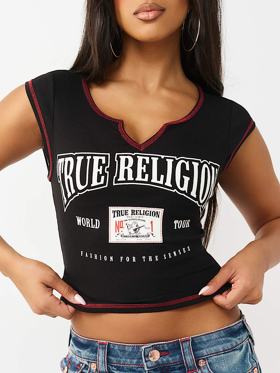 BUDDHA PATCH V-NOTCH TEE, image 2