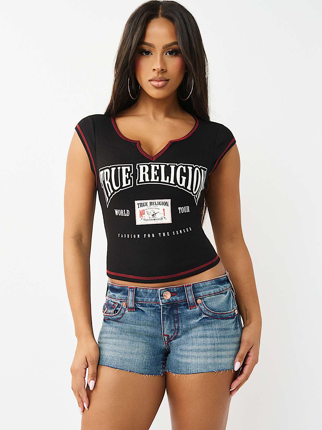 BUDDHA PATCH V-NOTCH TEE, image 1