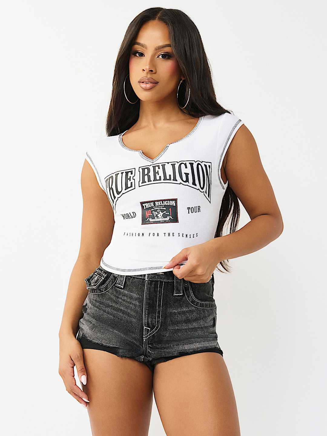 BUDDHA PATCH V-NOTCH TEE, image 2