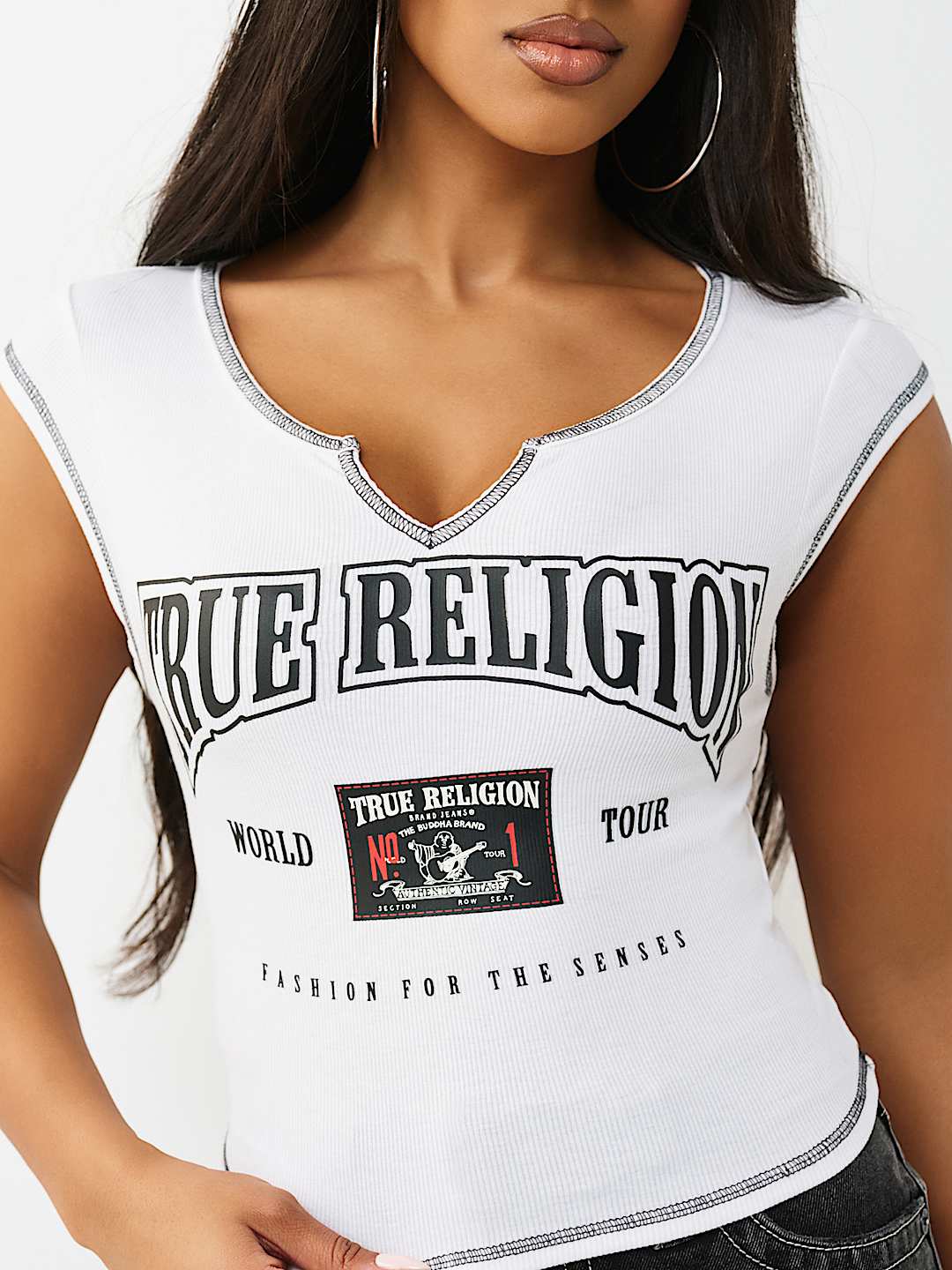 BUDDHA PATCH V-NOTCH TEE, image 1