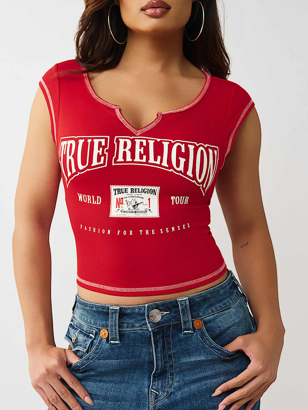 BUDDHA PATCH V-NOTCH TEE, image 1