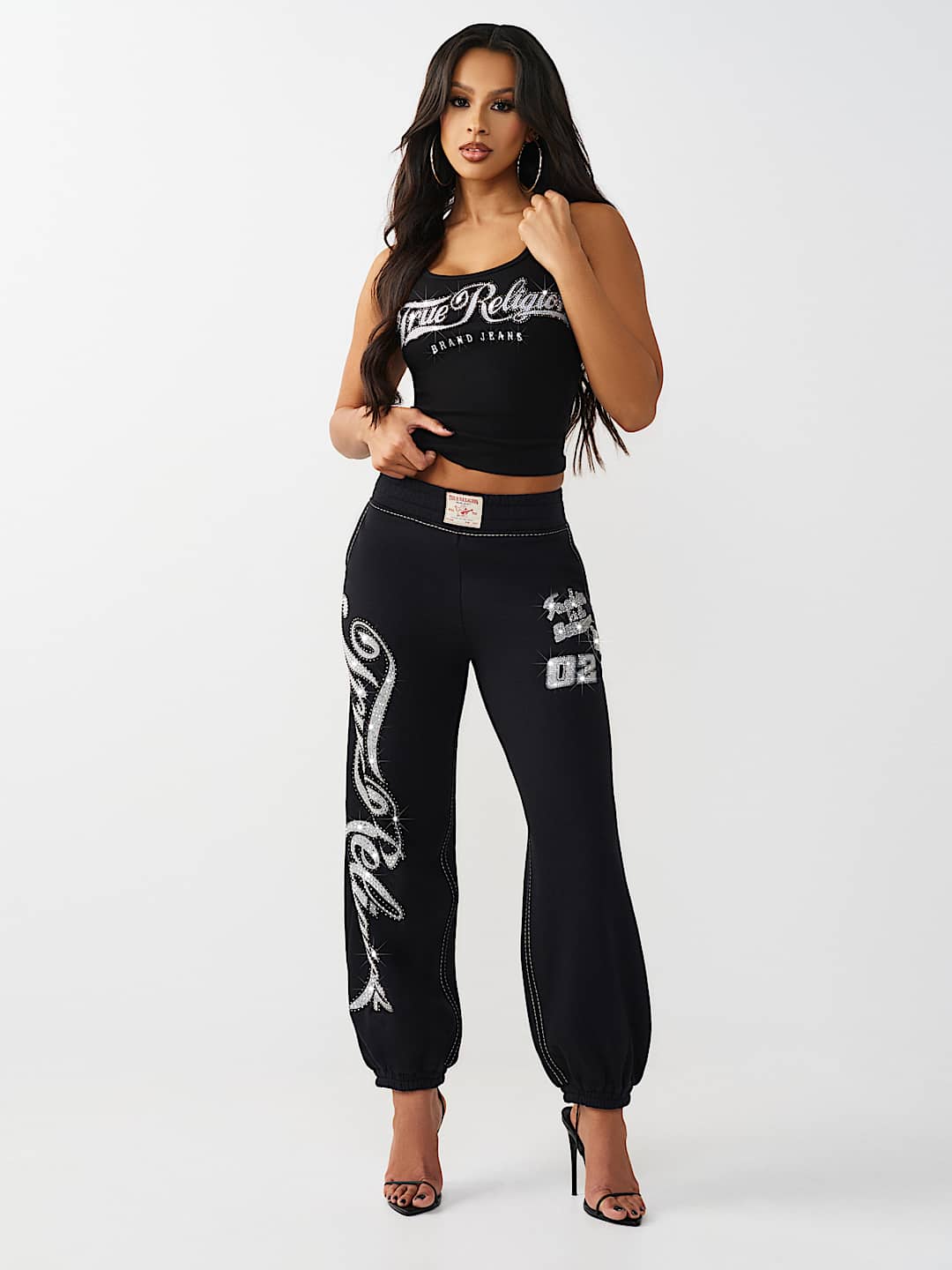 CRYSTAL SQUARE NECK RIBBED TANK, image 4