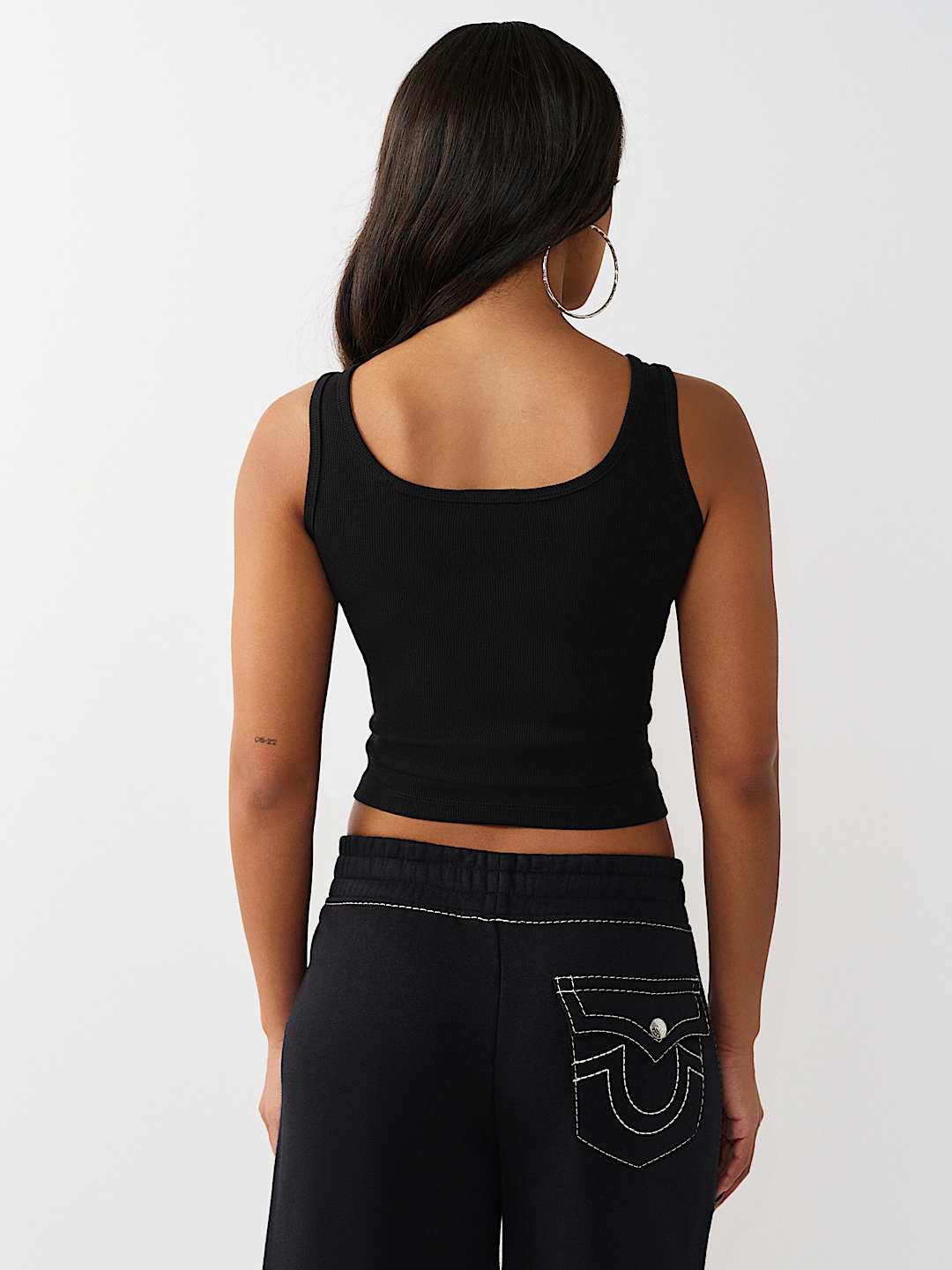 CAMISETA SIN MANGAS ACANALADA DE CUELLO CUADRADO CON CRISTAL, image 6