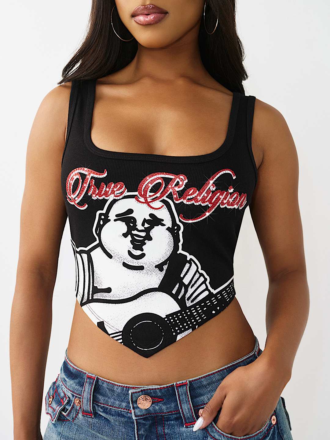 CRYSTAL HANDKERCHIEF TANK TOP, image 1