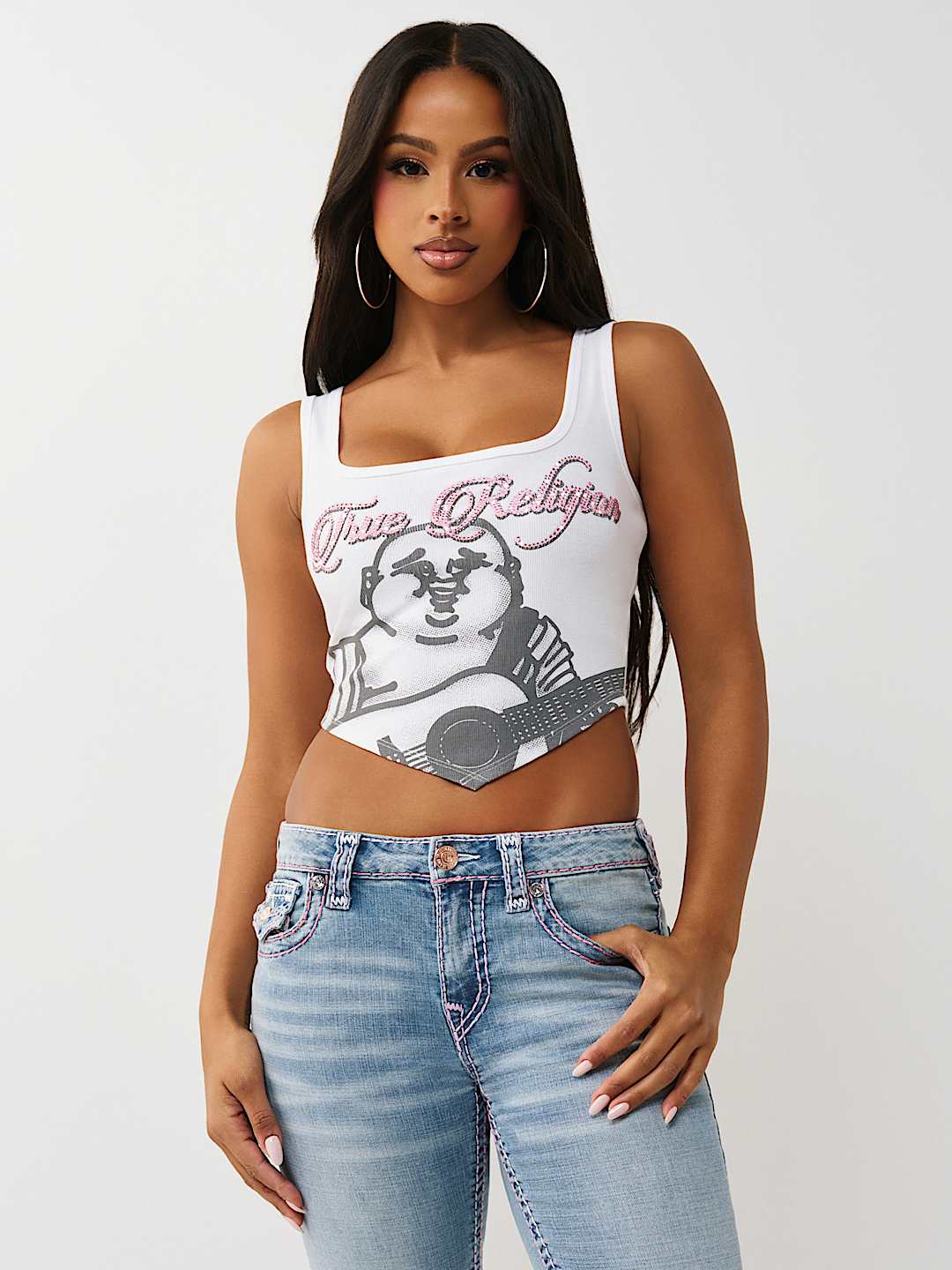 CRYSTAL HANDKERCHIEF TANK TOP, image 2