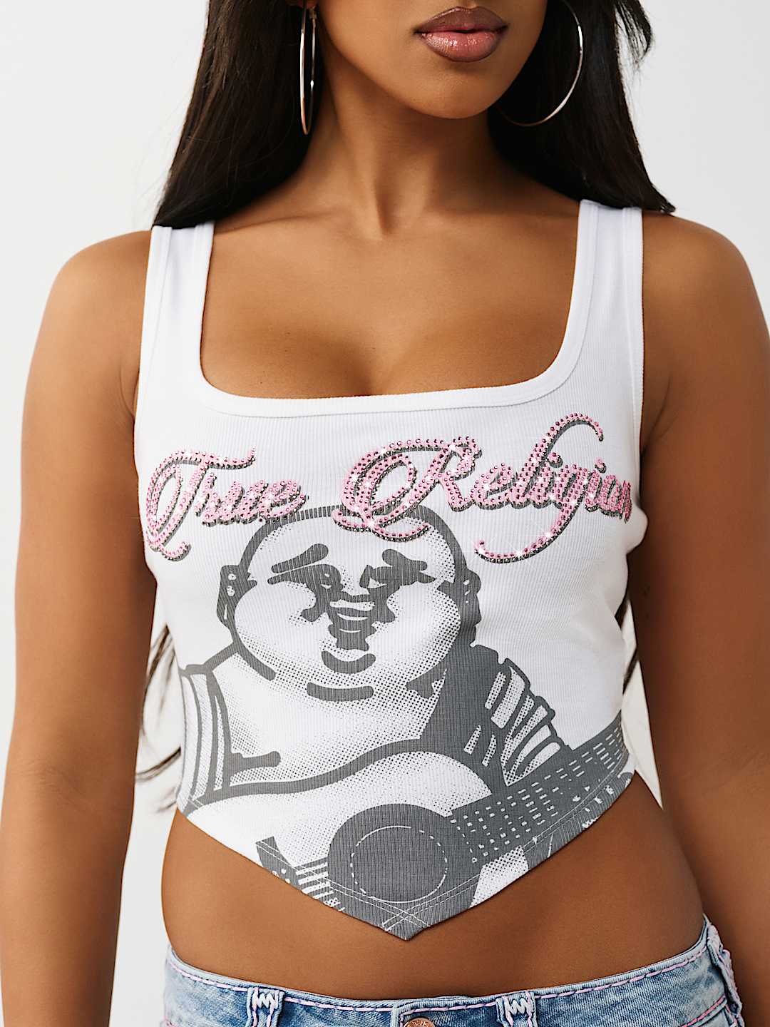 CRYSTAL HANDKERCHIEF TANK TOP, image 1