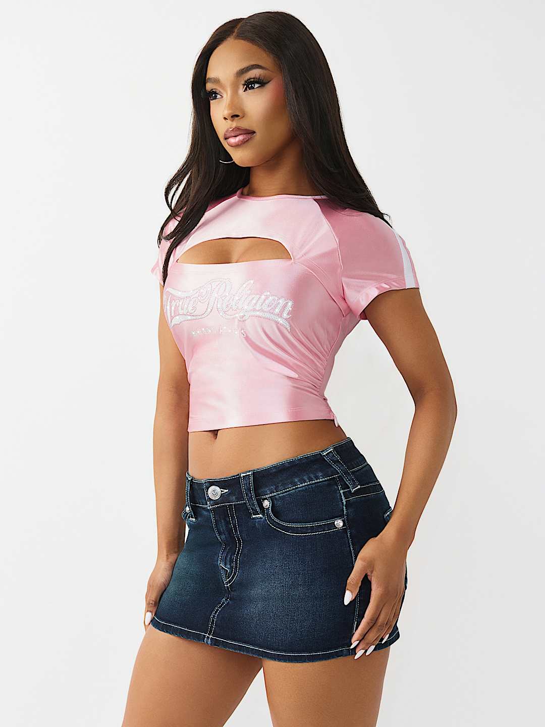 SPORTY RUCHED KEYHOLE TOP, image 4