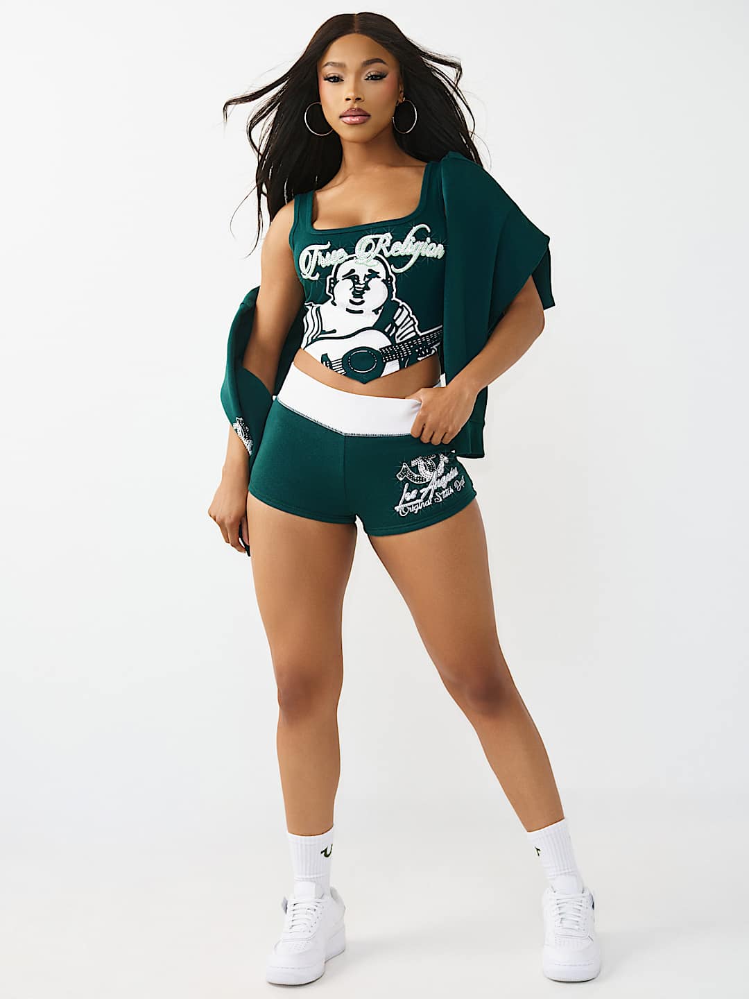 CONTRAST SPORTY BOOTY SHORT, image 3