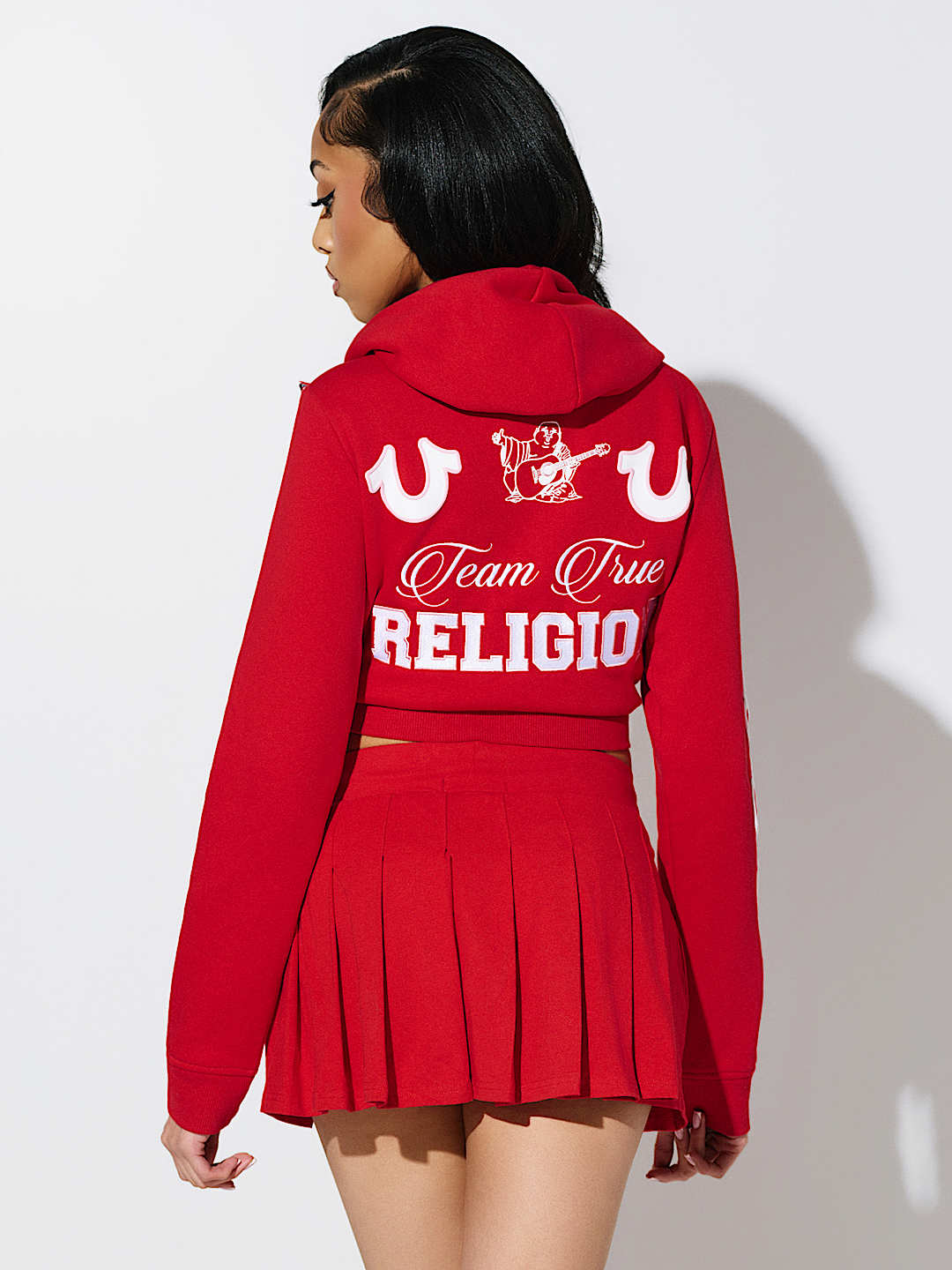 SUDADERA CON CAPUCHA Y CIERRE BORDADA, image 2