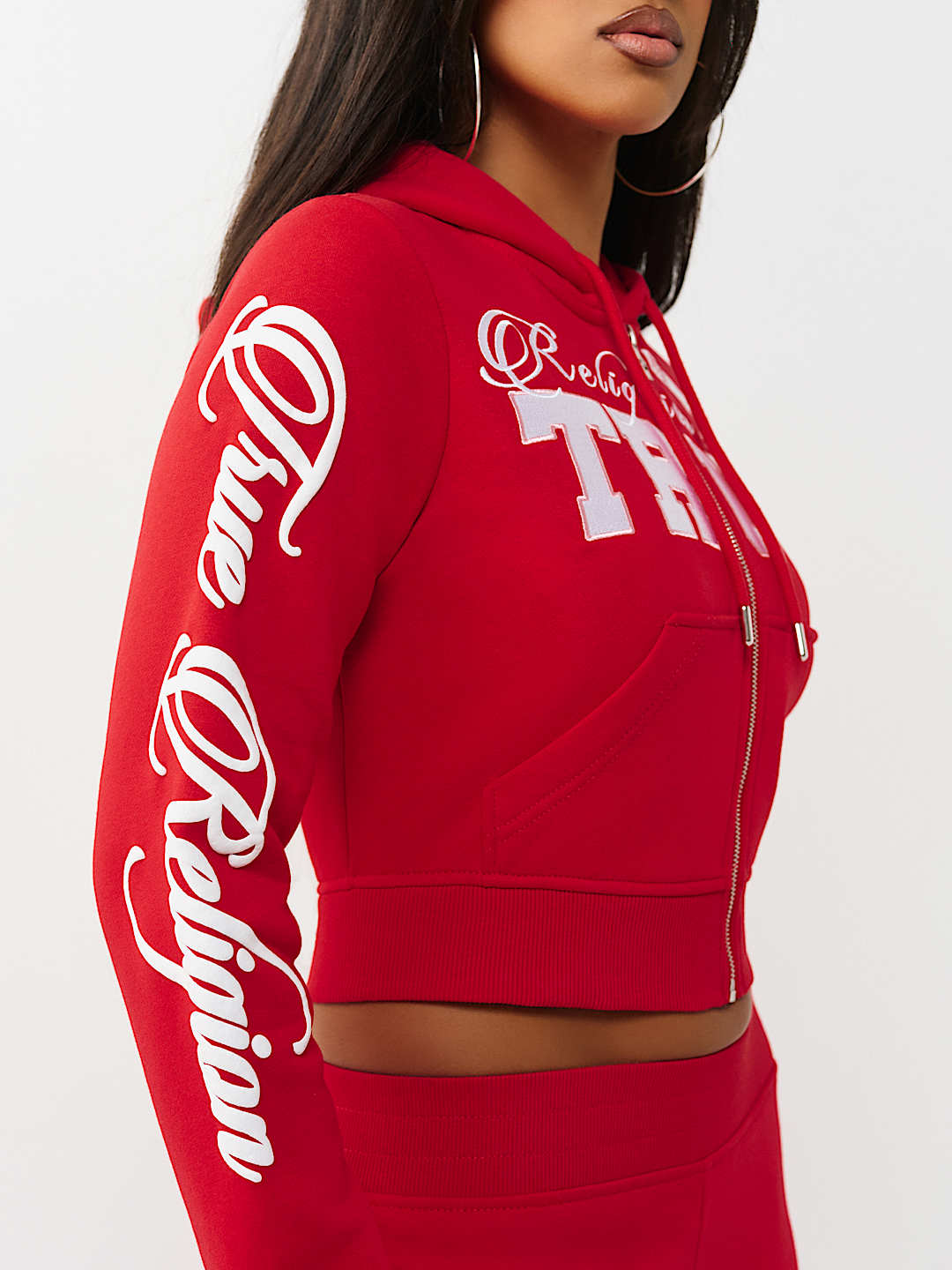 SUDADERA CON CAPUCHA Y CIERRE BORDADA, image 7