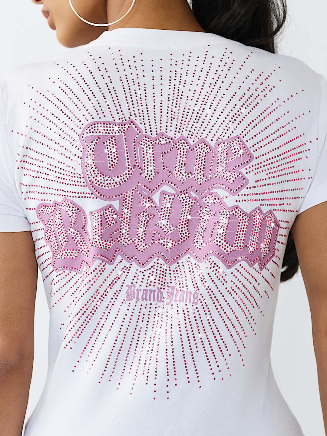 CRYSTAL LOGO V-NECK TEE, image 1