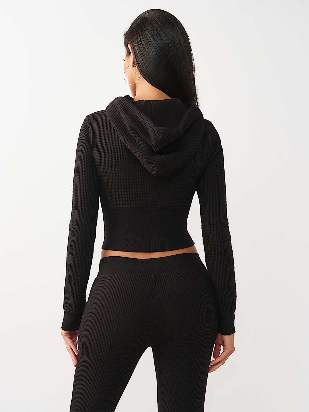 SUDADERA CON CAPUCHA, CIERRE Y CONTORNO DE TEJIDO CUADRICULADO, image 6