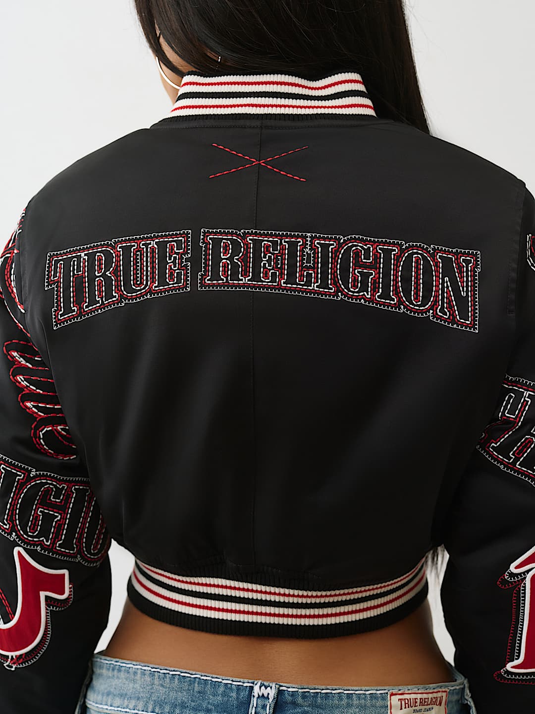 EMBROIDERED CROPPED BOMBER JACKET , image 2