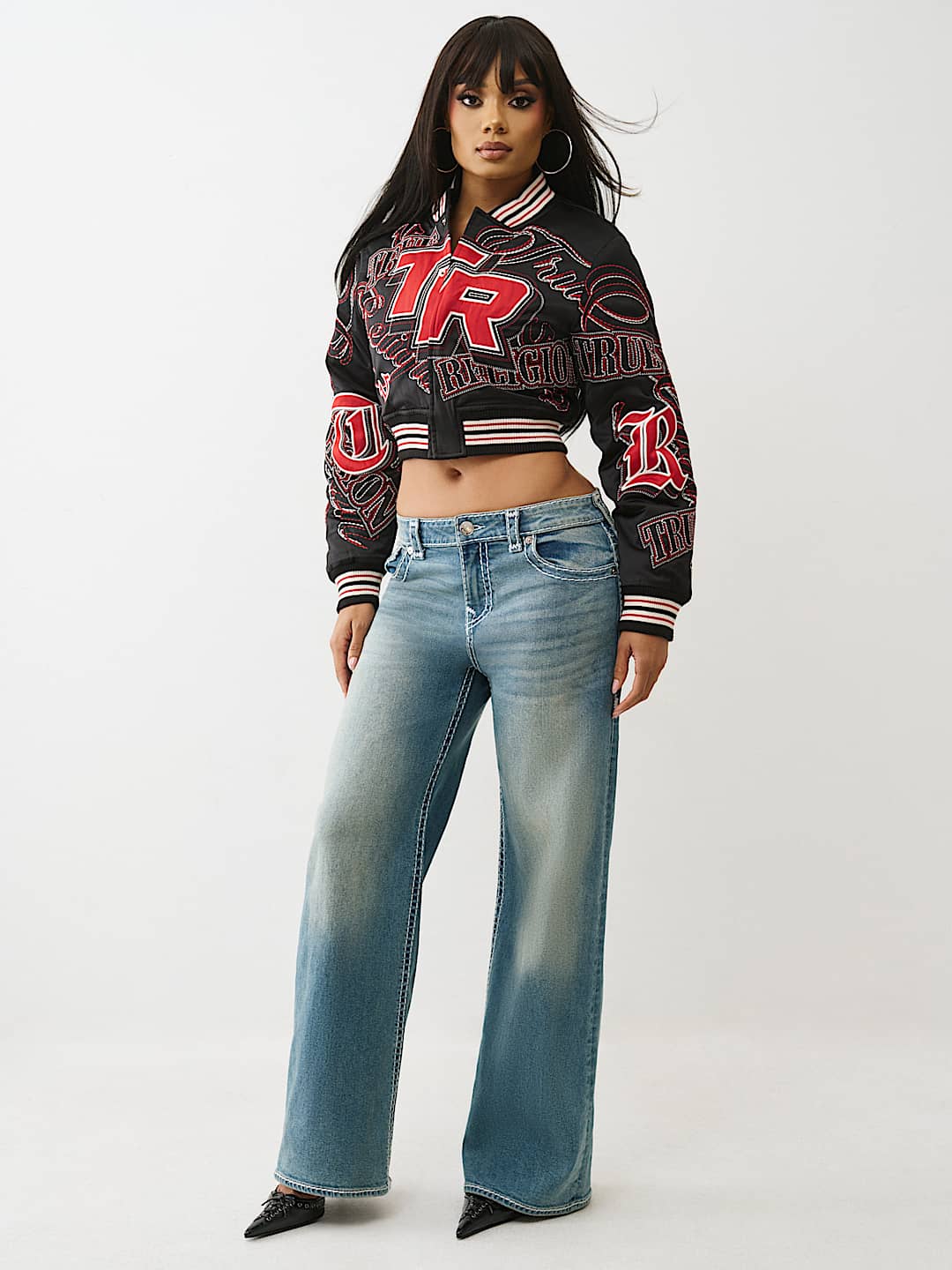 EMBROIDERED CROPPED BOMBER JACKET , image 5