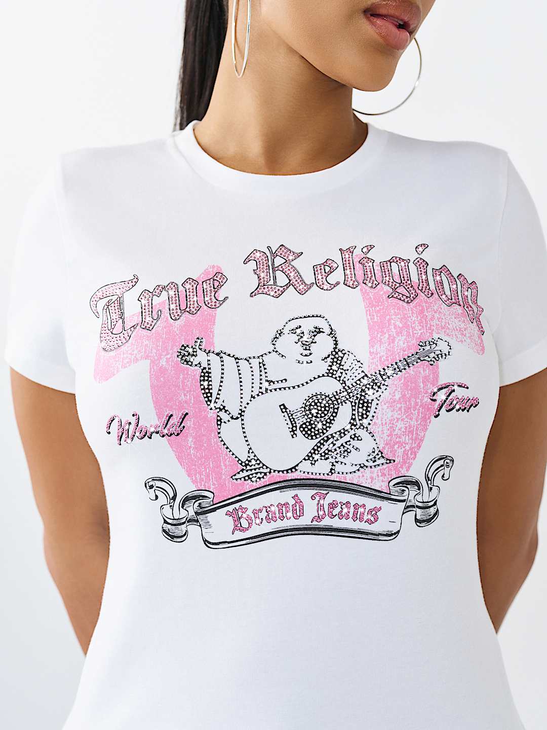 CRYSTAL CLASSIC CREWNECK TEE, image 1