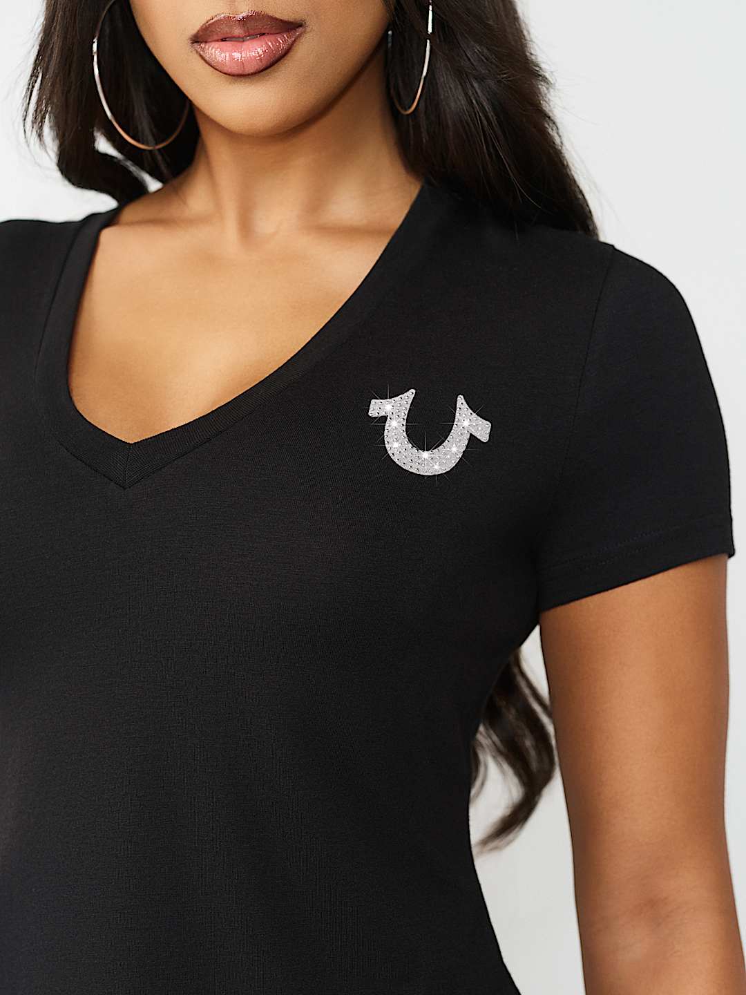 CRYSTAL BUDDHA V-NECK TEE, image 6
