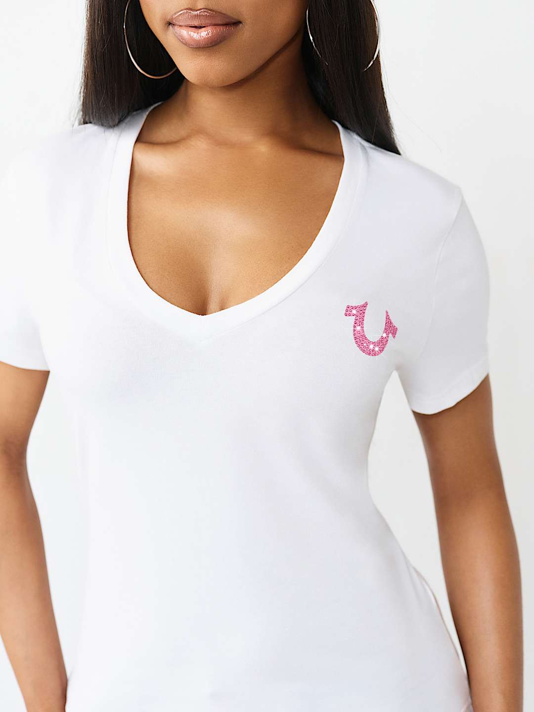 CRYSTAL BUDDHA V-NECK TEE, image 5