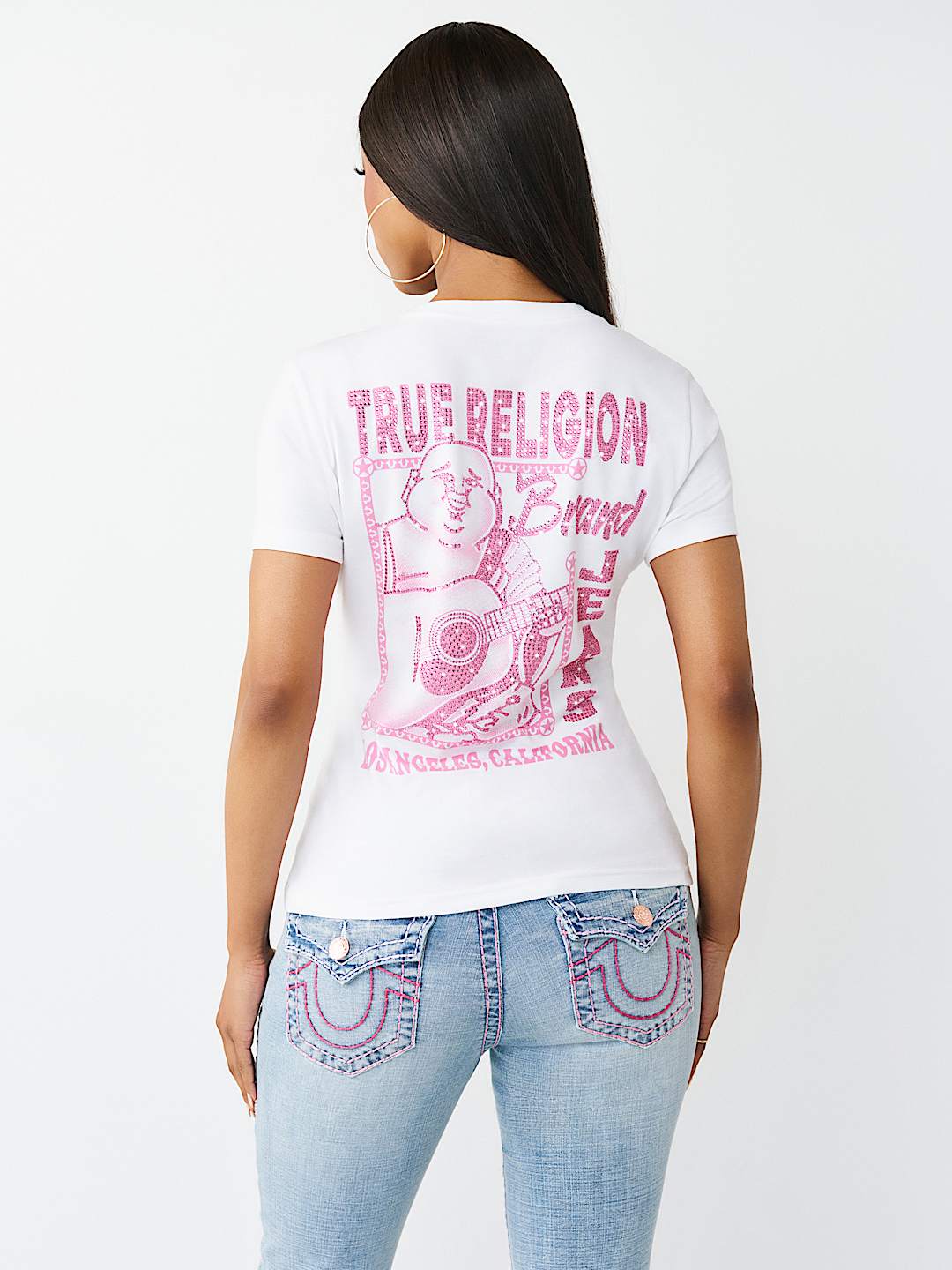 CRYSTAL BUDDHA V-NECK TEE, image 6