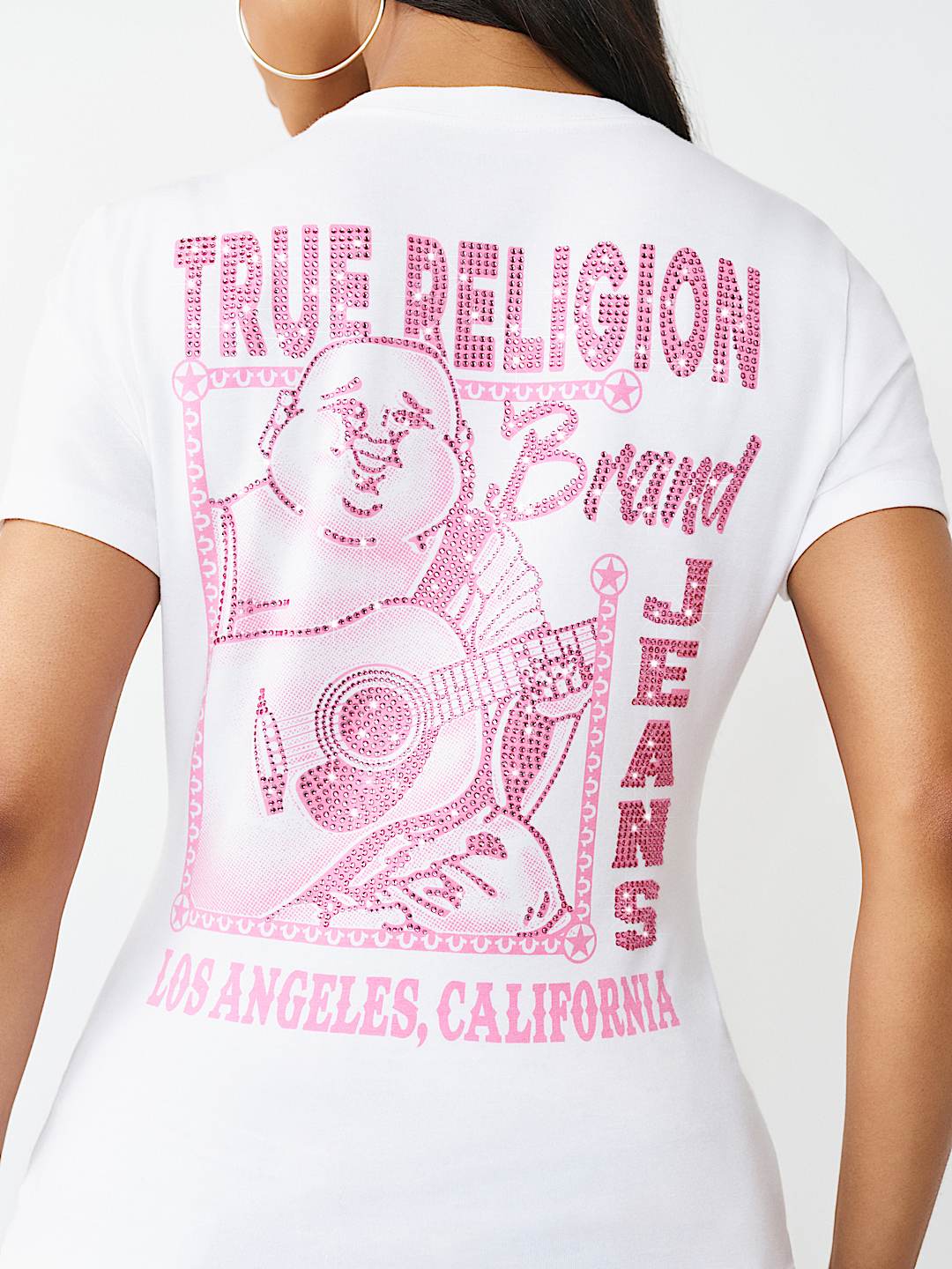 CRYSTAL BUDDHA V-NECK TEE, image 1