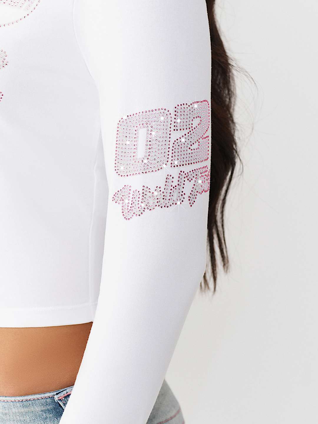 CRYSTAL SPORTY LONG SLEEVE BABY TEE, image 7