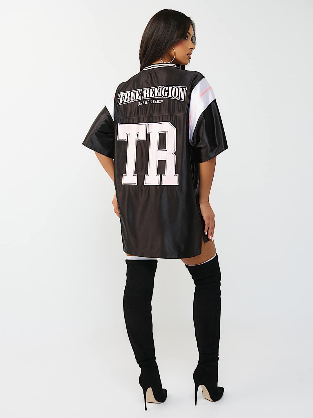 EMBROIDERED JERSEY SLIT  DRESS, image 7